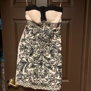 Sue Wong Walt Disney Signature Cocktail Prom Dress Ltd Edition 4/5 Blk/Wht